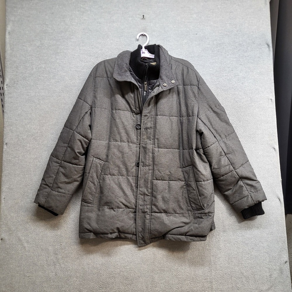 Michael Kors Men Jacket Large Gray Puffer READ